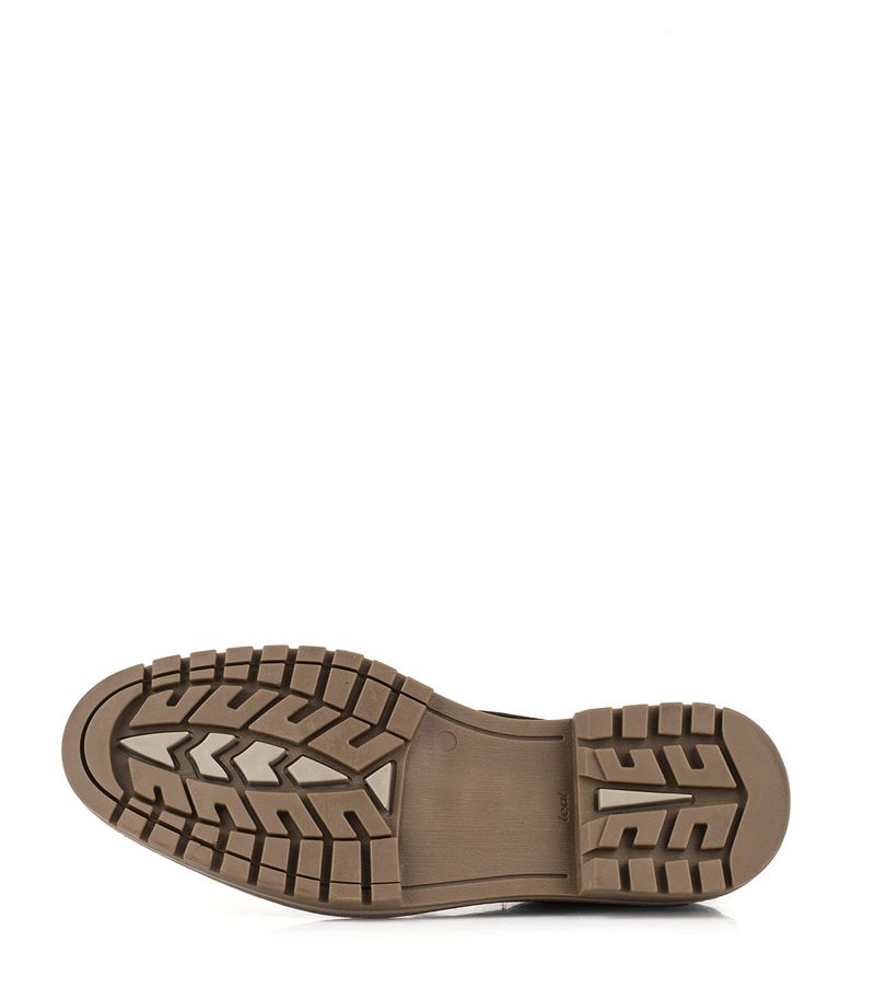 Zapatos de cuero negros para hombre con base semi tractor