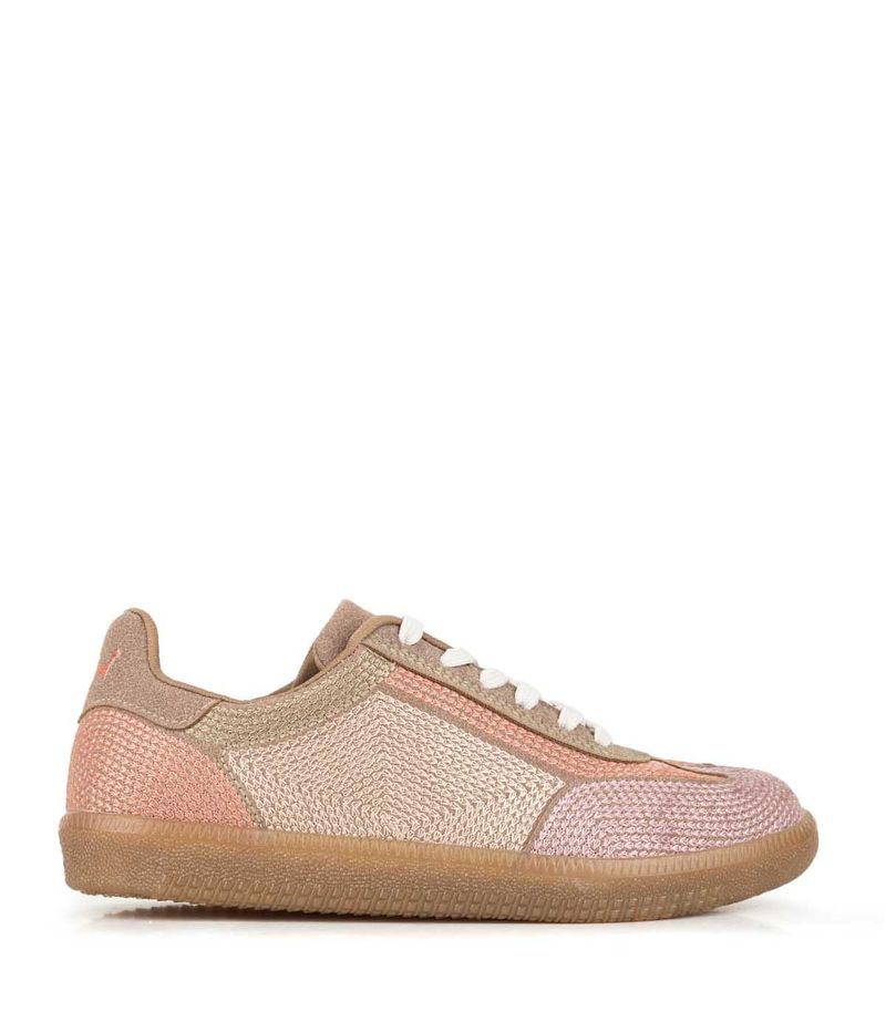 Zapatillas urbanas de tela nude combinada